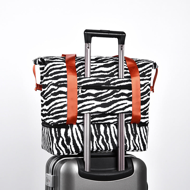 Wholesale Oxford Cloth Cow Pattern Travel Bag